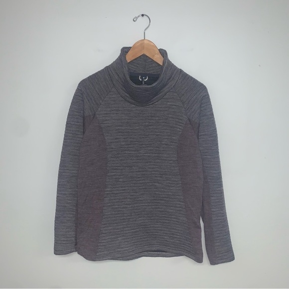 Kuhl‎ Sweater Women's Size Small Purple Grey "Verena" Pullover Wool Jersey Blend - Picture 2 of 13